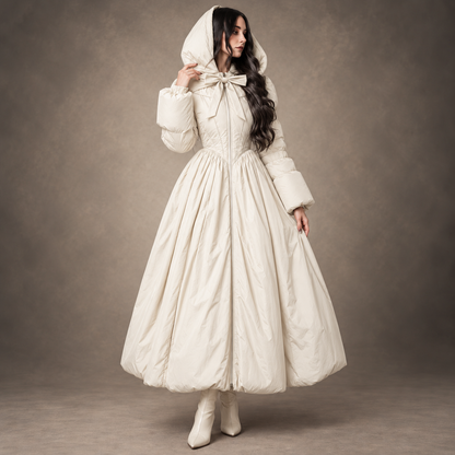 NoirBelle™ Gothic Romantic Hooded Maxi Coat